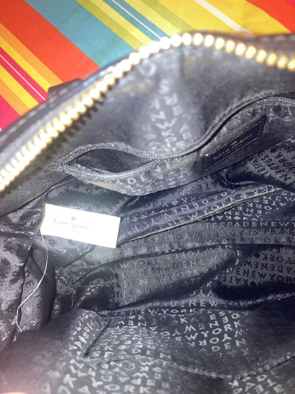 Genuine Kate Spade Laurel Way  Black Saffiano Leather Satchel with Gold Hardware - Picture 11 of 16